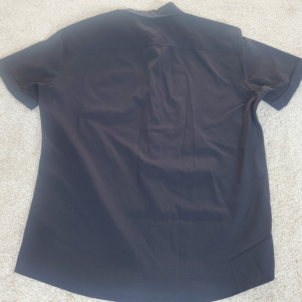 APT. 9 Men's Button Up Shirt Size M SLIM Black Short Sleeve NWTGS - Picture 10 of 11